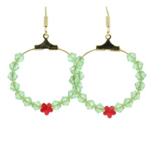 Christmas Earrings - Wreath - 30mm