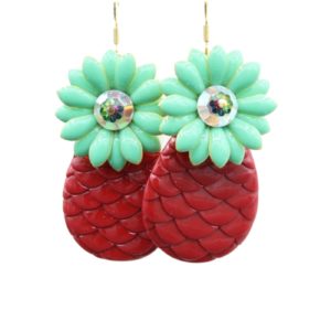 Christmas Earrings - XMAS Pineapple - 55mm