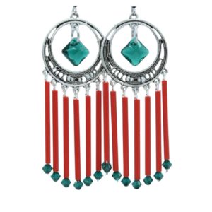 Christmas Tassel Earring - Red