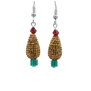 Christmas Earrings - Pave Drop / Crystal - 22mm