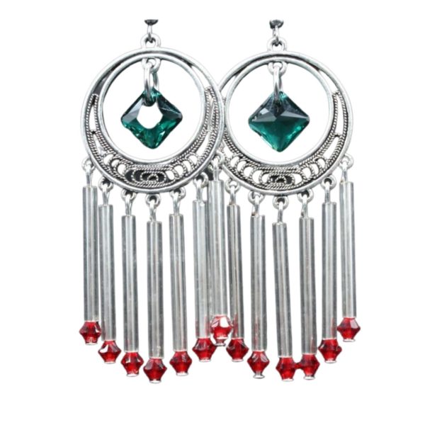 Christmas Tassel Earring - Silver