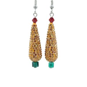 Christmas Earrings - Pave Drop / Crystal - 38mm