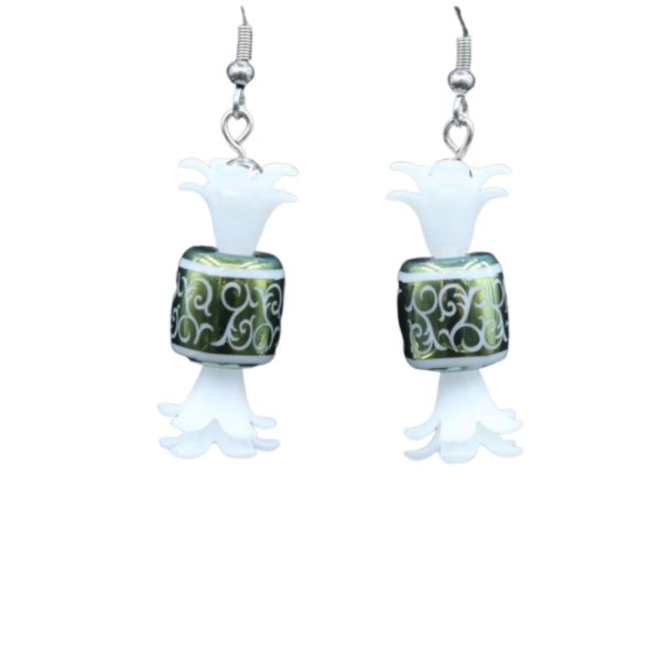 Christmas Earrings - Lolly - Tinsel Erinite - 33mm