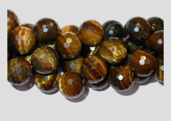 Tiger Eye - 18mm Round Faceted - 40cm Strand