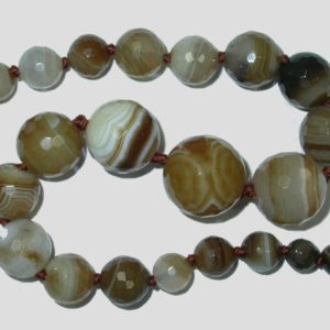 Agate - Faceted Round - 47cm Strand