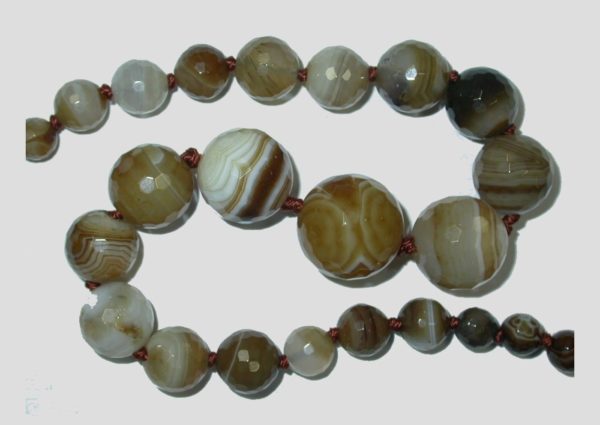 Agate - Faceted Round - 47cm Strand