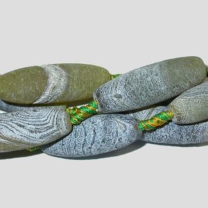 Agate - 42mm Oval - Khaki - 38cm Strand