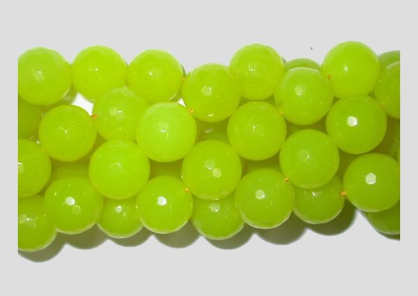 Quartz - 14mm Round Faceted - Yellow - 38cm Strand