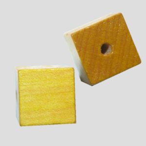 Wood Cube - 12mm - Czech Made - Yellow