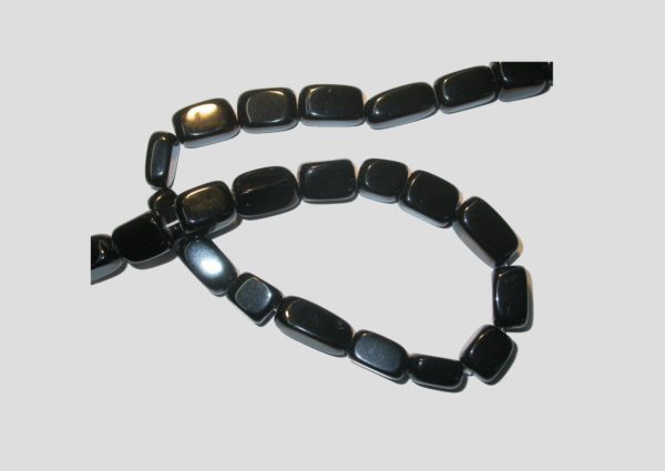 Black Agate Nugget - 41cm Strand