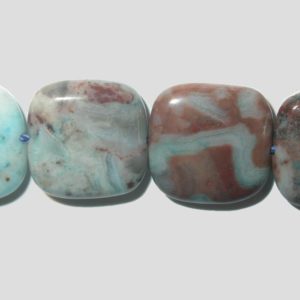 Agate - 15mm Flat Square - 19cm Strand