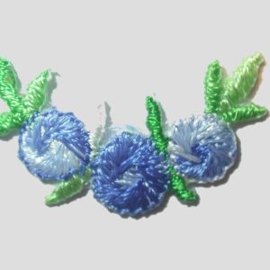 Flower Swag - Blue - 30 x 10mm