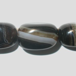 Agate - 25 x 12mm Nugget - 19cm Strand