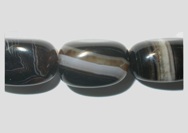 Agate - 25 x 12mm Nugget - 19cm Strand