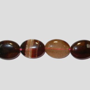 Agate - 20mm Flat Oval - 39cm Strand