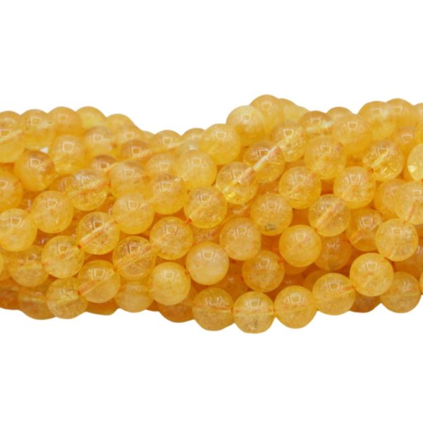 Citrine - 8mm Round - 39cm Strand