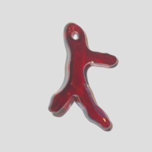 Coral Pendant - 30mm - Red Magma