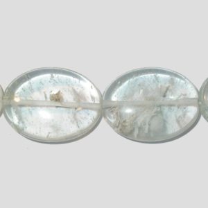 Agate - 30 x 22mm Flat Oval - 20cm Strand