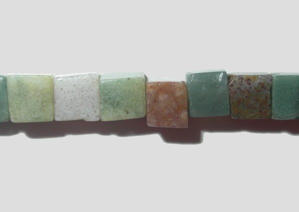 Moss Agate - Cube - 4mm - 39cm Strand