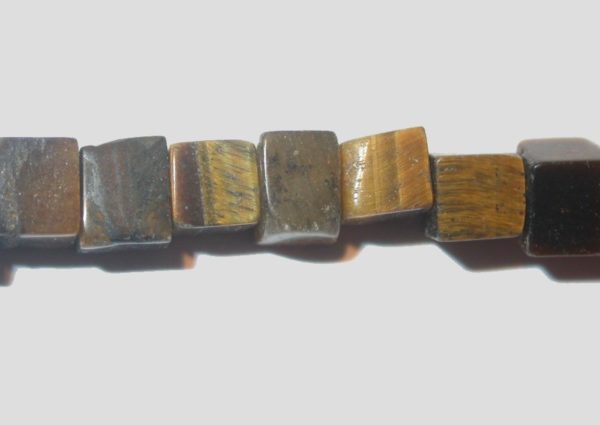 Tiger Eye - Cube - 4mm - 39cm Strand