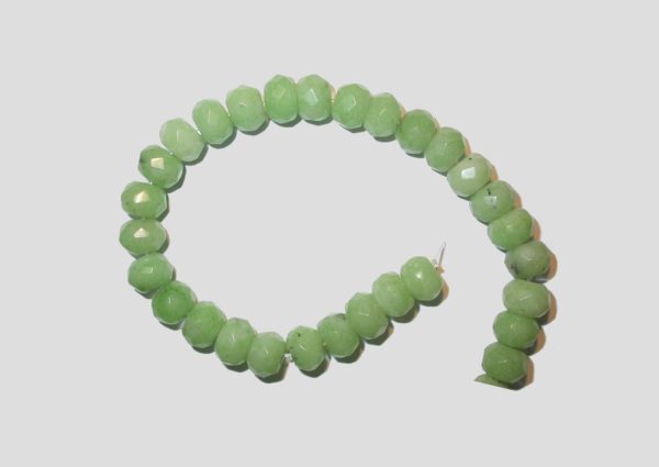 Agate - Faceted Rondelle - 10 x 7mm - 38cm Strand