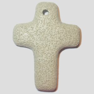 Cross - 65 x 48mm - Dyed Lava - Beige