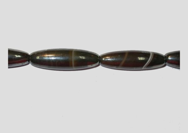 Agate - 40mm Oval - Luster Brown - 41cm Strand