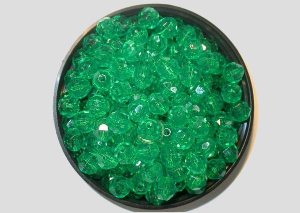 Faceted - 8mm - Emerald - Price per piece