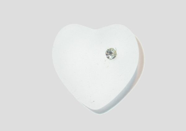 Heart With Diamonte - 10 x 9.7mm - Frost