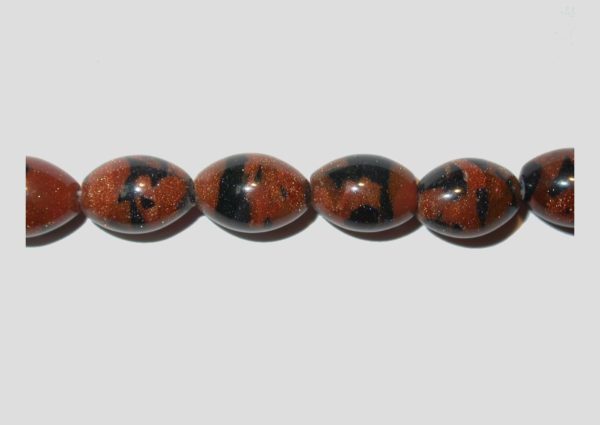 Sun Stone - 14 x 10mm Oval - 38cm Strand