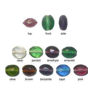Faceted Oval - 16 x 11mm - Assorted Transparent Colours