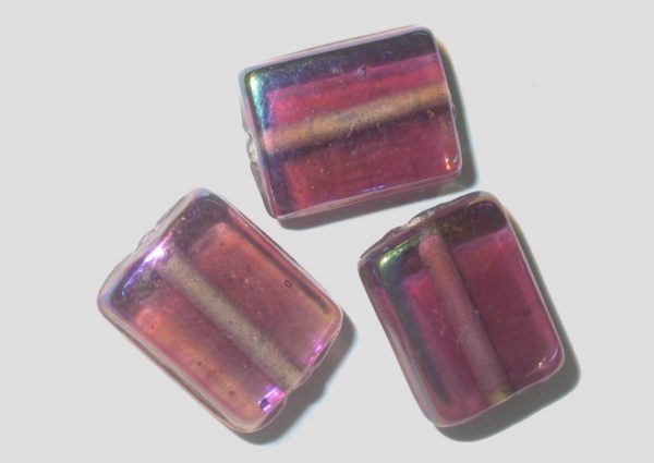 Rectangle - 16 x 14mm - Purple Oil Slick