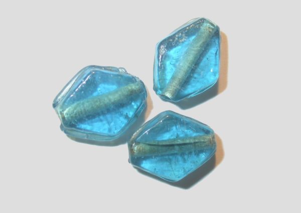 Flat Diamond Shape - 10mm - Aqua