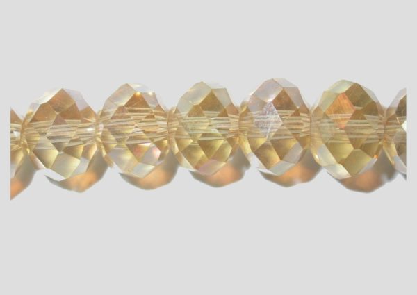 Rondelle - Faceted - 8 x 6mm - Golden Shadow - 40cm Strand