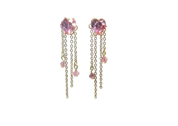 Crystal Heart Tiffany Earring