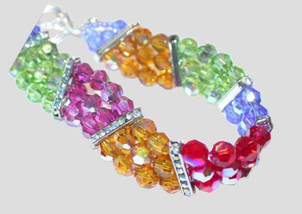 3 Row Crystal Bracelet - Click here to view all colours