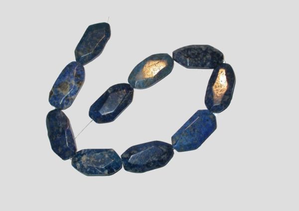 Lapis Faceted Slab - 40cm Strand