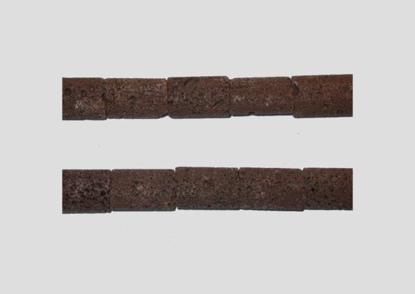 Lava Stone - Brown - 20 x 12mm Rectangle