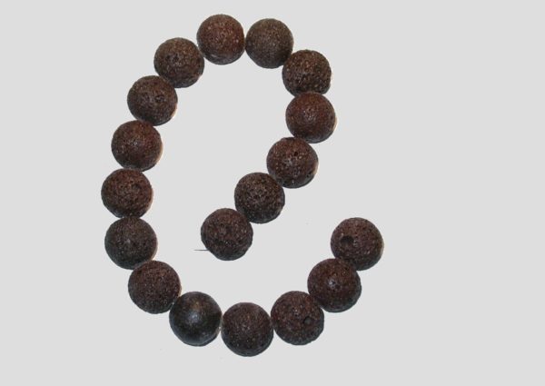 Lava Stone - Brown - 20mm Round