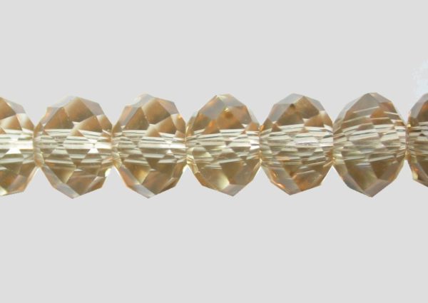 Rondelle - Faceted - 4 x 3mm - Light Colorado Topaz - 33cm Stran