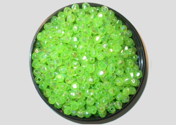 Faceted - 6mm - Light Green AB - Price per gram