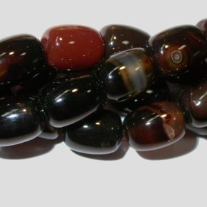 Agate - 15mm Drum - Mocca - 40cm Strand