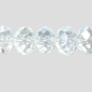 Rondelle - Faceted - 8 x 6mm - Moonlight - 40cm Strand