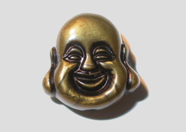 Buddah Head - 17mm - Antique Gold