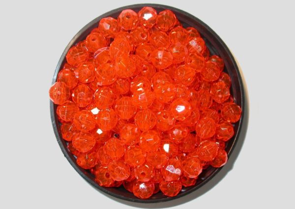 Faceted - 8mm - Orange - Price per piece