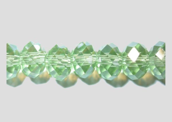 Rondelle - Faceted - 6 x 4mm - Peridot - 40cm Strand