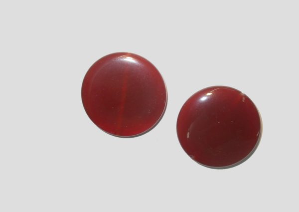 Agate - Puffy Round Flat.  37 - 43mm Bead size