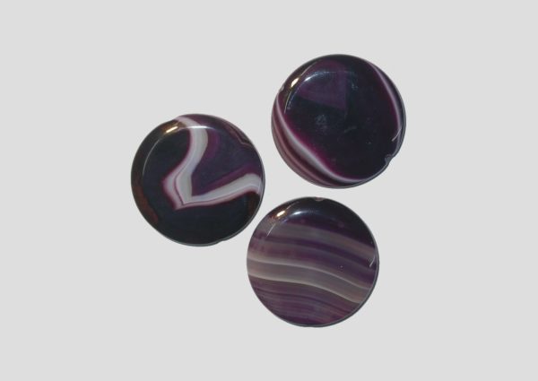 Agate - Purple - Coin Shape