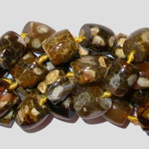 Tiger Agate - 15mm Barrel - 40cm Strand