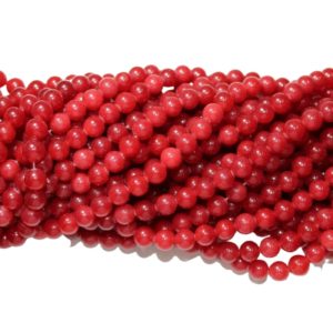 Red Jade - 6mm Round - 39cm Strand